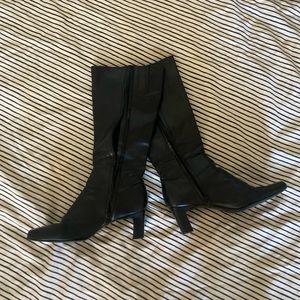 Michelle D calf leather boots black